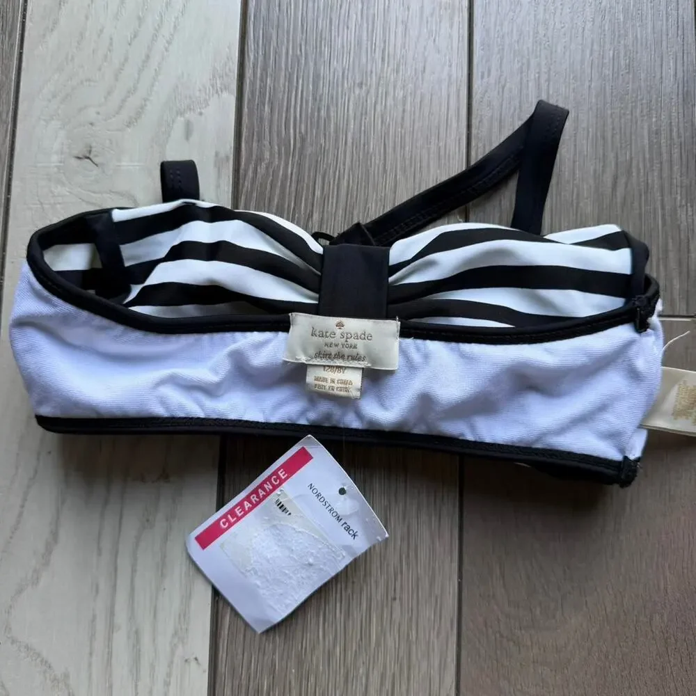 Black and white striped bandeau